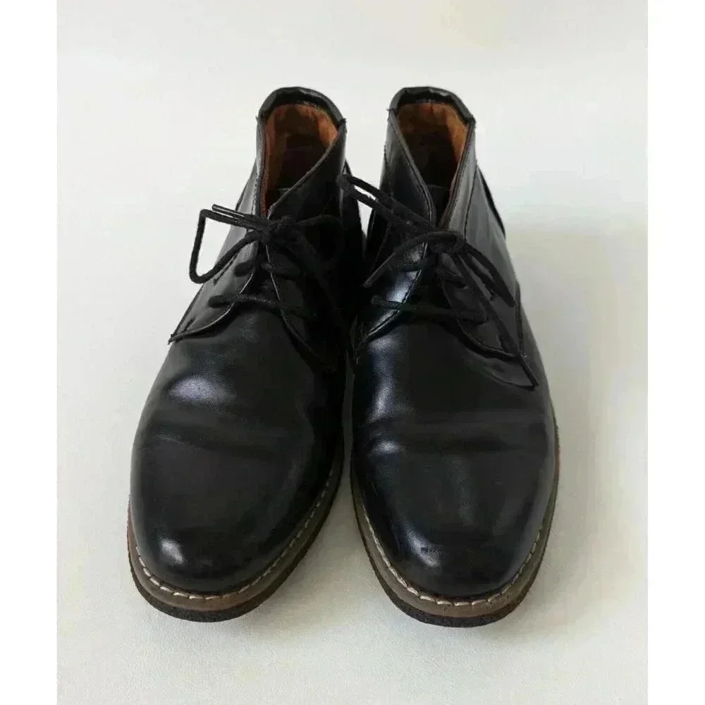 Deerstags Boys Zeus Black Lace Up Memory Foam Chukka Boots Size 3M